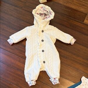 NWT-white with floral inside one piece